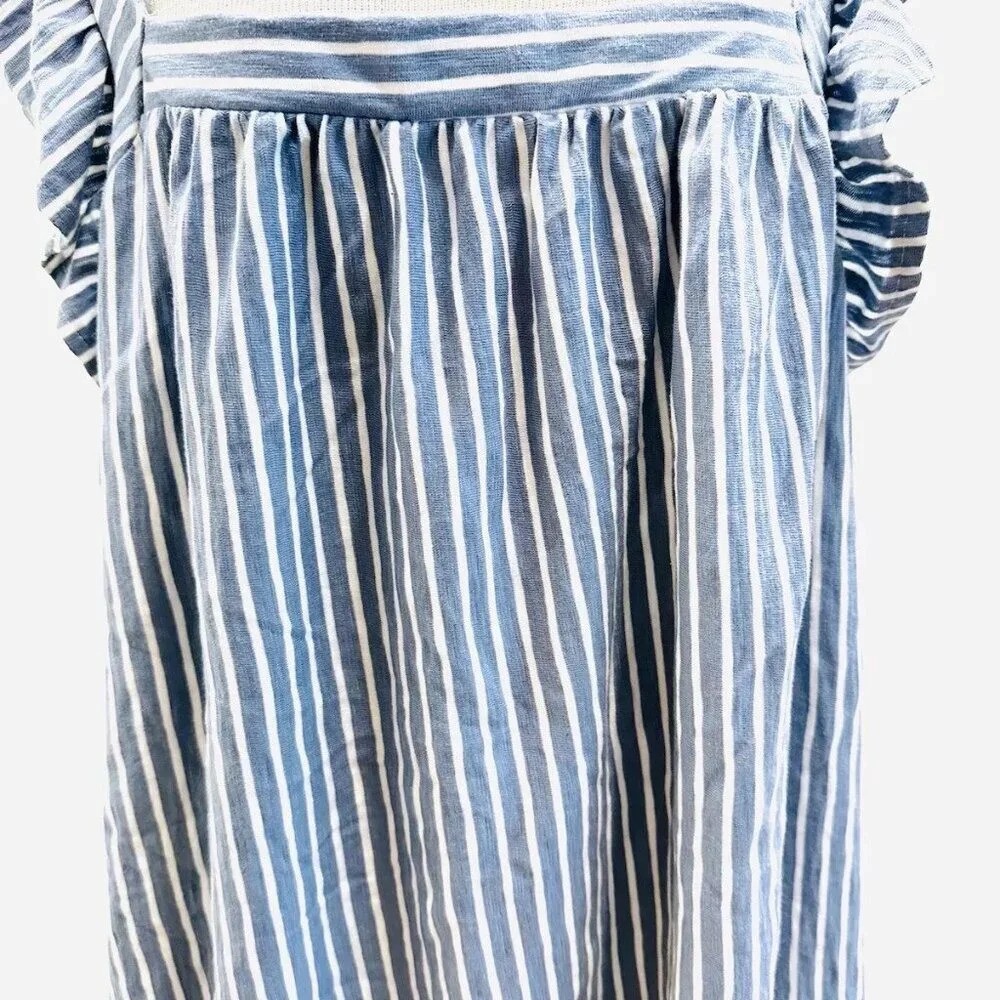 NWT LAUREN CONRAD Women Sleeveless Pullover Square Neck Striped Blue Shirt Sz 2X - Picture 9 of 15